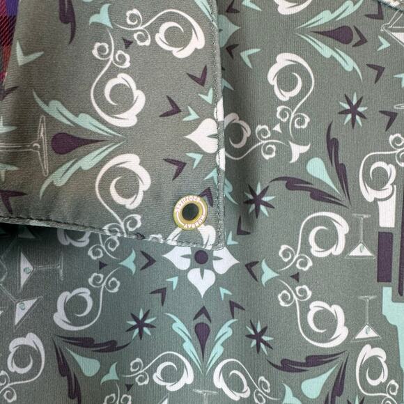 William Murray Men’s M Golf Polo Shirt Turquoise Martini Stretch Performance EUC - Picture 7 of 10